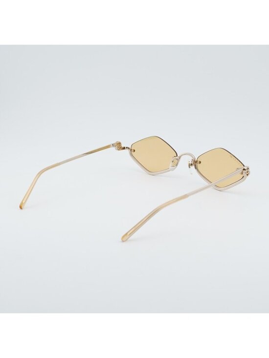Gucci GG1604S 004 Sunglasses Gold Geometric Frame main image 9